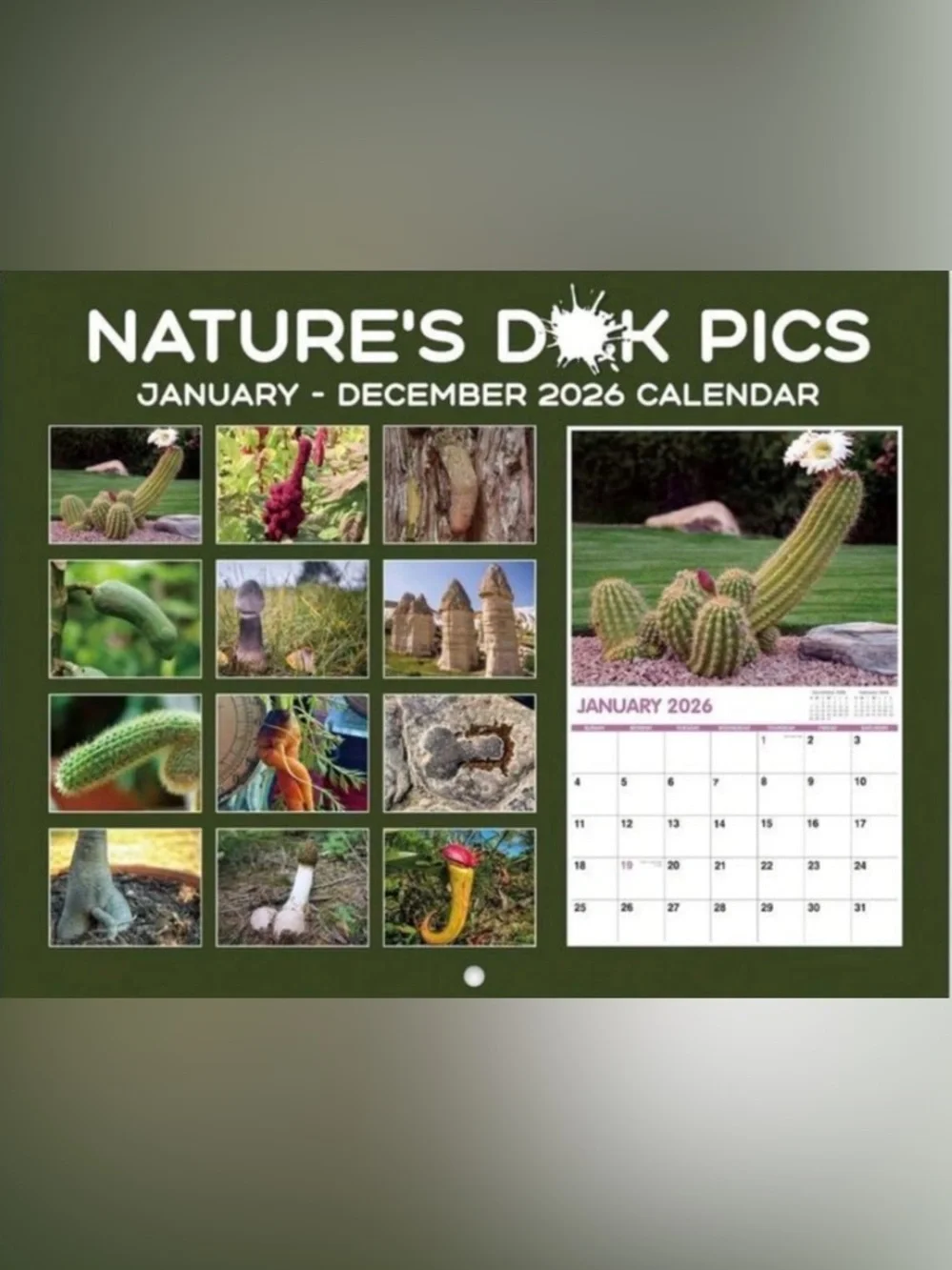 Nature's‎ D**k Pics 2026 Calendar